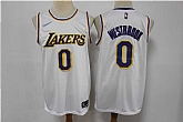 Lakers 0 Russell Westbrook White Nike Diamond 75th Anniversary Swingman Jersey,baseball caps,new era cap wholesale,wholesale hats